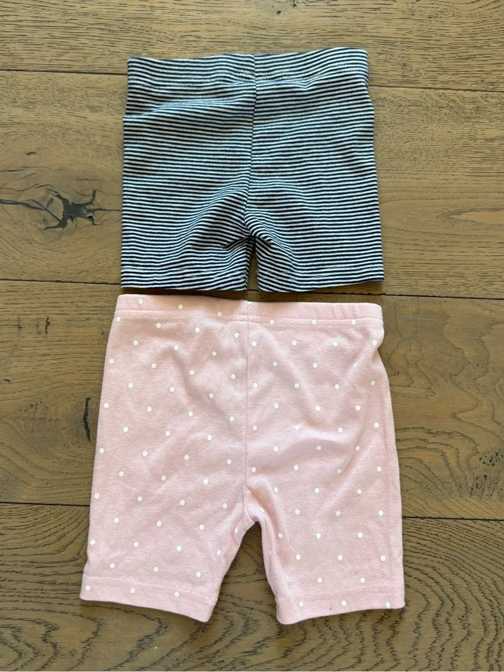Carter’s 3T Bike Shorts 2-Pack Pink Polka Dot + Navy Stripe
